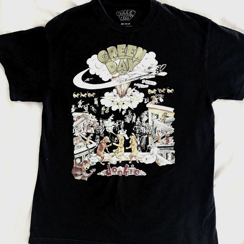 Green Day Officially Licensed Reprint 1994 Tour Dookie Shirt PUNK Pop Rock M